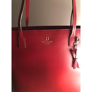 Kate Spade Leather Tote Bag with Zipper